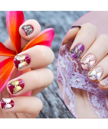 50 Pieces 3D Butterfly Style Nail Charms - Rhinestones, Diamonds, Glass Crystals - Nail Art Accessories - Buy Online on GoSupps.com