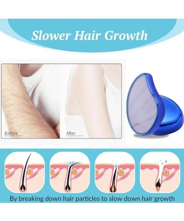 Nano Crystal Hair Remover Painless Hair Removal Epilator for Women & Men | Gentle Effective & Shiny Blue Hair Eraser - Buy Online on GoSupps.com