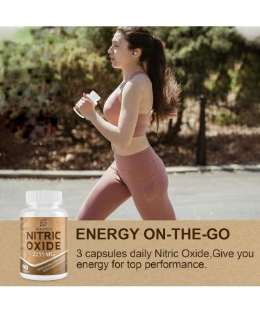 Buy Nitric Oxide Supplement 2255 MG | Heart & Circulation Booster | 6-in-1 Phytonutrient Blend | 90 Capsules - Buy Online on GoSupps.com
