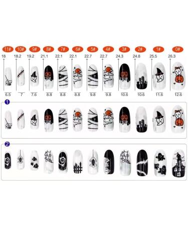 False Nails with Designs Glossy Fake Nails | Skull Fake Nails Glossy Stick on Nails for Women Halloween Shakven - Buy Online on GoSupps.com