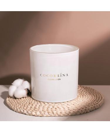 Cocorr na Clean Linen Candle - 110-Hour Burn 3 Wicks Natural Soy - Perfect Christmas Gift (1300g) - Buy Online on GoSupps.com
