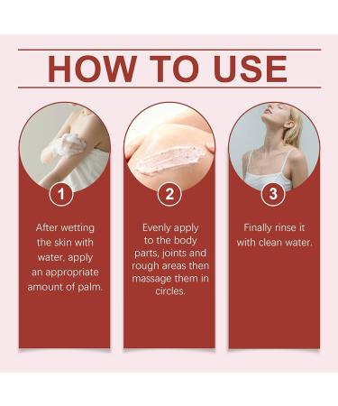  Generisch Body scrub moisturizing shower products for soft skin gentle exfoliating bath cream for dry oily sensitive skin women's legs back arms shower bath travel daily - Buy Online on GoSupps.com