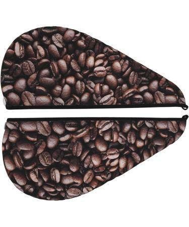 Hair Towel Wrap - Quick Drying Towel Turban with Button for Effortless Hair Drying (Coffee Bean) - Shop Internationally - Buy Online on GoSupps.com