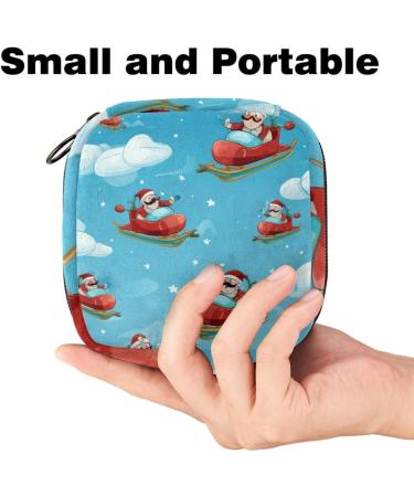 Shop Merry Christmas Women Bands Storage Bag - Travel Makeup Organizer for Menstrual Cups & Accessories | Big Capacity Color 3 | Pack of 1 - Buy Online on GoSupps.com