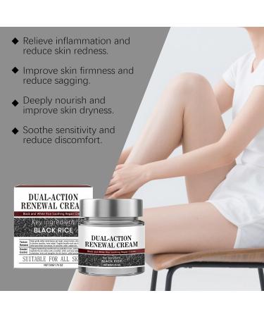 AJOG Black and White Rice Cream - Soothing Repair Cream for Sensitive Skin Moisturizing Reduces Blemishes Firms Skin Exfoliating and Renewing Facial Cream 1.76 oz (5PCS) - Buy Online on GoSupps.com