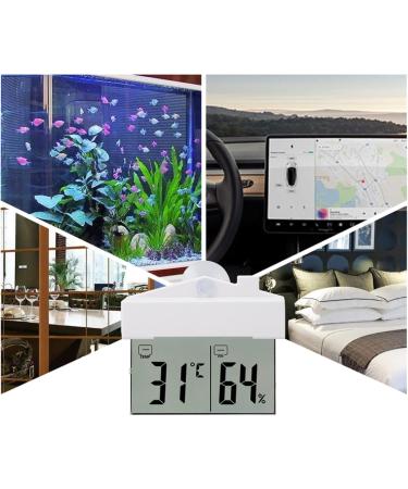 Yunseity Digital Thermometer Hygrometer for Reptiles | LCD Hygrometer with Suction Cup for Terrarium - Accurate Temperature & Humidity Monitoring - Buy Online on GoSupps.com