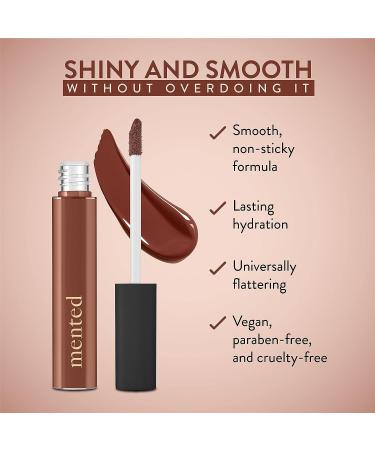 Mented Cosmetics Deep Tan Nude Lip Gloss | Vegan, Paraben-Free, Cruelty-Free | Long-Lasting & Moisturizing Gloss Topper - Buy Online on GoSupps.com