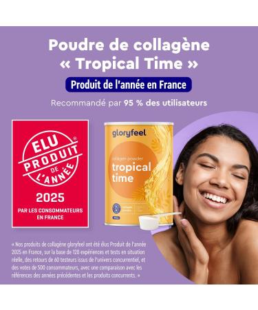 Collagen Powder 500g 12500mg Hydrolyzed Collagen Dose Tropical Flavor Enriched with Vitamin C Zinc and Copper Supports Skin Nails and Hair* No Additives - Buy Online on GoSupps.com