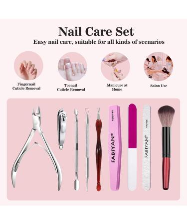 Professional Cuticle Trimmer & Remover Kit | Nail File Buffer Metal Pusher & Nippers | Best Fingernail Care Tool Set for Women - Ship Internationally - Buy Online on GoSupps.com