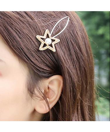 Wendalern Crystal Star Hair Clip Vintage Pearl Rhinestone Hair Pins Gold Pearl Star Hair Clip Crystal Hair Pins Headpiece Bridal Hair Accessories for Women and Girls - Buy Online on GoSupps.com