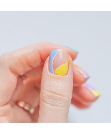 Avoa Beauty Nail Film - Summer Breeze | Purple White Yellow Blue Swirl | 16 Long-Lasting Self-Adhesive Nail Wraps | International Shipping Available - Buy Online on GoSupps.com