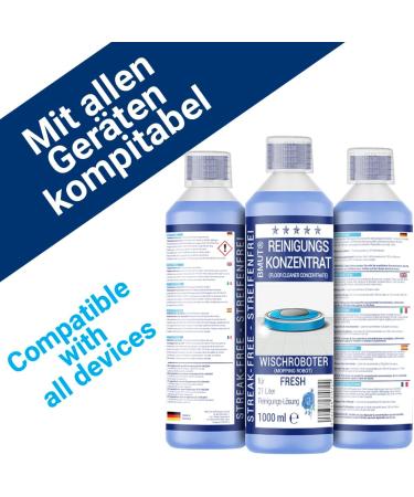 2x 1000ml Wiping Robot Cleaning Agent Concentrate - Strip-Free & Foam Arm with Fresh Fragrance | Suction Wiper Soil Cleaner 2L (1-Pack) - International Shipping Available - Buy Online on GoSupps.com