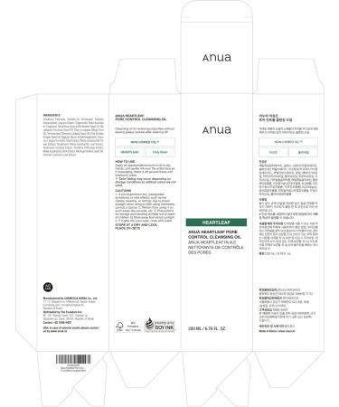 ANUA Huile Nettoyante Heartleaf Pore Control Nettoyant Visage D maquillant Anti-Points Noirs 200 Ml - Buy Online on GoSupps.com