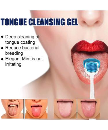 Probiotic Oral Hygiene Brush & Tongue Cleansing Gel Set - Effective Tongue Cleaner Brush & Mint Flavor for Fresh Breath - Buy Online on GoSupps.com