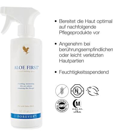 Aloe First 473ml: Skin Soothing Formula with 80% Pure Inner Leaf Aloe Vera | Gluten-Free & Vegetarian-Friendly - Buy Online on GoSupps.com