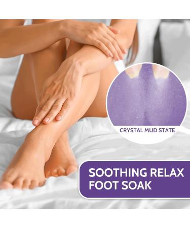Foot Soak for Foot Spa Lavender 4PCs Foot Pack with Foot Soak Foot Scrub Foot Mask Foot Lotion Foot Care Jelly Pedicure Packs Foot Spa Soak for Dry Hard Rough skin Eliminate Fatigue (Lavender) - Buy Online on GoSupps.com