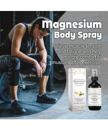 Magnesium Oil Spray For Sleep And Foot Care - 100ml Vanilla Butter Magnesium Spray For Feet Magnesium Oil For Feet Topical Magnesium Body Spray Magnesium Sleep Spray - Buy Online on GoSupps.com