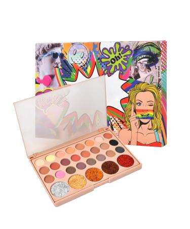 Kaslaider Eyeshadow Palette 29 Colors Highly Pigmented Eye Makeup Palettes Glitter Matte Eyeshadow Makeup Palette Eye Makeup Palettes Makeup Box for Women and Girls C