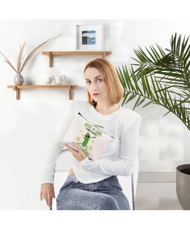 Levlo Funny Cucumber Cosmetics Bag - Perfect Gift for Fruit Lovers & Cucumber Enthusiasts | Unique Zipper Make-Up Bag - Buy Online on GoSupps.com