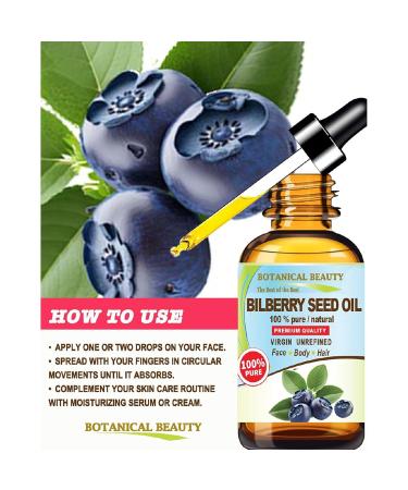 Botanical Beauty Bilberry Seed Oil 100% Pure Natural Virgin Unrefined Cold Pressed Carrier Oil for FACE Skin Hair Nails Rich in Natural Vitamin C (1 Fl Oz) 1 Fl Oz (Pack of 1) - Buy Online on GoSupps.com