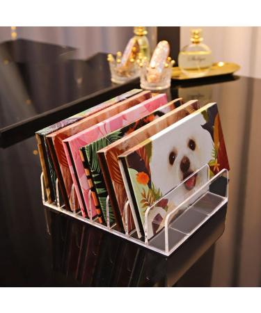 Acrylic Eyeshadow Makeup Organiser - 7Slot Ideal Organiser of Storage for Cosmetics/Eyeshadow/Palettes//Face Powder Accessories on Vanity/Countertop/Cabinet - Clear(17x8.5x4 cm/17x12.5x4 cm) A/v Large - Buy Online on GoSupps.com