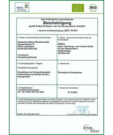 Kr uterland Organic Chia Seeds 500g - 100% Pure Vegan & Gluten-Free Salvia Hisp nica | Premium Quality Superfood for International Shipping - Buy Online on GoSupps.com