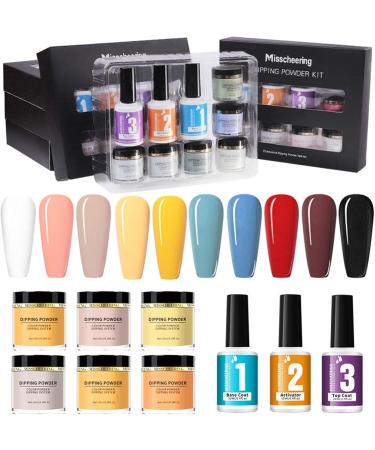 Layhou 6 Colors Dip Powder Nail Kit - Nail Dipping Powder Kit Powder Nails Dipping Powder Set for DIY Salon No LED Nail Lamp Needed Nail Art Manicure with Base Top Coat Activator (Set 5) 05 - Buy Online on GoSupps.com