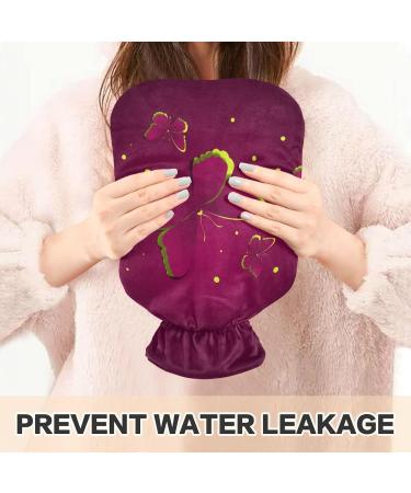 Butterfly Hot Water Bottle with Cover - 1L BPA Free for Pain Relief Headaches & Neck Comfort - Buy Online on GoSupps.com