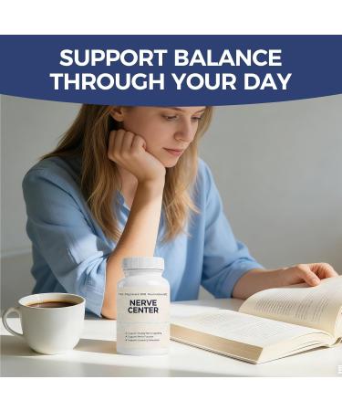 Nerve Center Advanced Daily Nerve Support with Pea Magnesium BHB & Vitamin B12 for Healthy Nerve Function Cognitive Support & Daily Energy 60 Capsules - Buy Online on GoSupps.com