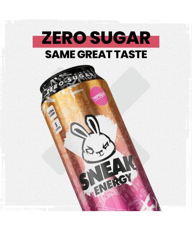 SNEAK | Cans Mixed Flavours with Blizzard Raspberry Lemonade & Tropikilla | Zero Sugar Low-Calorie Energy Drink for Sustained Concentration & Focus | 500ml x 12 - Buy Online on GoSupps.com