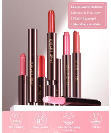 Hydrating Shimmer Lipstick & Moisturizing Jelly Lip Gloss | High Shine Tinted Lip Balm & Plumping Lip Stain - Long Lasting Makeup Gift for Women - Buy Online on GoSupps.com