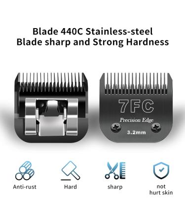 7FC 5FC 4FC Replacement Knife for Dog Clippers | Compatible with Heiniger Moser Max45 Andis KM10 - 3 Pack - Buy Online on GoSupps.com