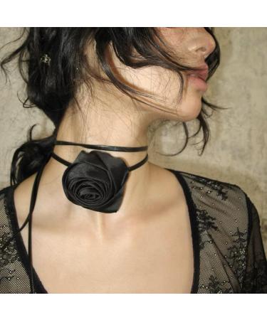 OralGos Stylish Rose Necklace - Chic Ribbon & Elegant Long Cord Necklace for Any Occasion - Buy Online on GoSupps.com