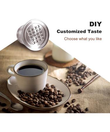 Rofawee Reusable Coffee Capsules 304 Stainless Steel K Cup Coffee Brewers Replacement for Espresso Hines 2 capsule cups - Buy Online on GoSupps.com