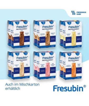 Fresenius Kabi Fresubin Protein Energy Drink Vanilla - 4 x 200 ml | High Protein Nutritional Supplement | International Shipping Available - Buy Online on GoSupps.com