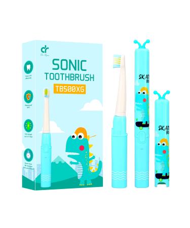 Dr. Ryan Kids Children's Electric Sonic Toothbrush Rechargeable with Extra Soft Bristles Heads Soft Tongue Cleaner Smart Timer and 3 Modes