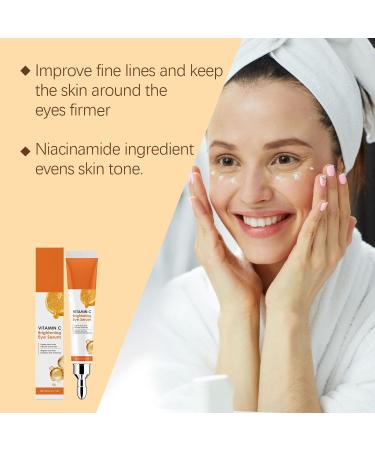  homomdy Anti-wrinkle eye contour cream vitamin C eye contour serum anti-dark circles and anti-puffiness firming and brightening repairing eye contour cream (3 pcs) - Buy Online on GoSupps.com