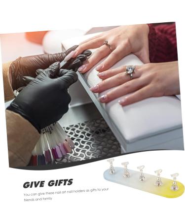 Ipetboom 1 Set Nail Practice Holder Magnetic Fake Nail Holder Nail Decor Convenient Nail Holders Manicure Nail Display Nail Art Organiser Nail Stand Plastic Oval Nail Polish - Buy Online on GoSupps.com