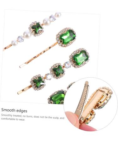 Angoily 3 Sets Crystal Pearl Hair Clip Barrettes for Girls Hair Rhinestone Crystal Sparkling Womens Hair Clips Hair Barrettes Hair Clip for Girl Bride Alloy Rhinestones Broken Hairpin - Buy Online on GoSupps.com