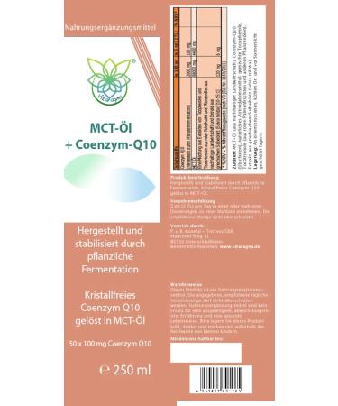 Vitaragna Coenzyme Q10 Liquid - Crystal-Free Ubichinon-COQ10 in MCT Oil | Ready-to-Use All-in-One Solution | 250 ml Glass Bottle | International Shipping Available - Buy Online on GoSupps.com