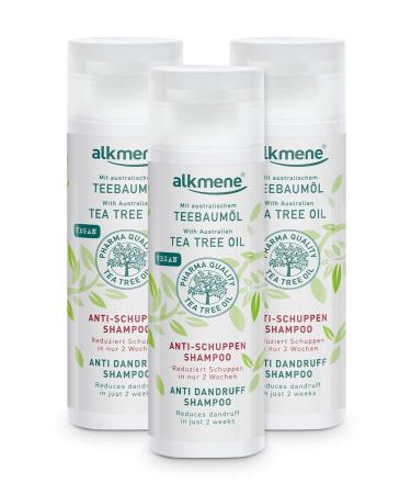 Alcmene alkmene My tea tree oil antidandruff shampoo 3x 200 ml less dandruff in 2 weeks natural tea tree oil vegan & climate neutral antidandruff shampoo against dandruff & itchy scalp