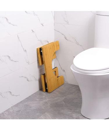AmazerBath 7 Bamboo Toilet Stool - Collapsible Poop Stool, Natural Color - Pack of 1 - Buy Online on GoSupps.com