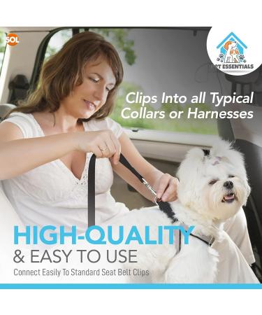 2pk Adjustable Dog Car Seat Belts for Cars UK | Dog Safety Belt Clip | In-Car Pet Restraint Harness - Buy Online on GoSupps.com