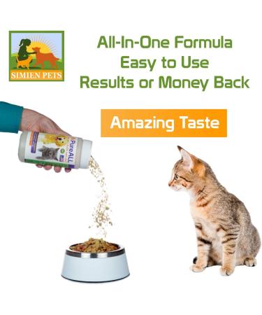 SIMIEN PureAll All-in-One Dog & Cat Probiotics | Hip Joint Pain Relief Formula with Vitamins, Enzymes, Antioxidants, Minerals, Glucosamine, MSM, Chondroitin | 100 Servings | Trusted 37+ Years - Buy Online on GoSupps.com