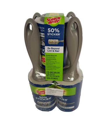 Scotch Brite 3M Lint Roller 50 % Sticker, 95 Sheets (Pack of 5), 475 Count - Buy Online on GoSupps.com