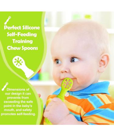Baby Spoon Set - 100% Extra Soft Silicone, BPA Free Feeding & Teething Aid for Infants & Toddlers (2pcs) - Buy Online on GoSupps.com