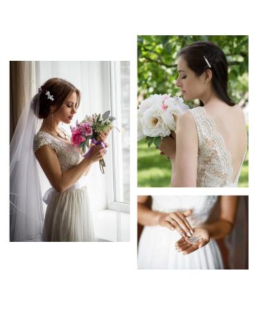 Rhinestone Bridal Hair Clip Set - Elegant Leaf Wedding Hairpins for Women and Girls - Buy Online on GoSupps.com