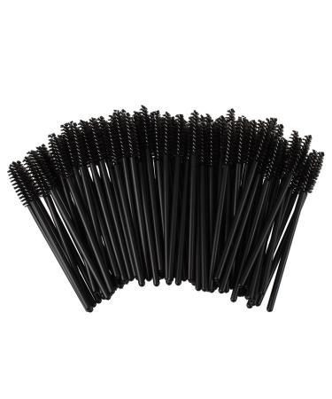 Tovmekdjn 100pcs Disposable Eyelash Black Mascara Wand Applicator Brush