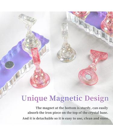 BQAN 2 Set Aurora Acrylic Nail Stand for Press On Nails Display | Includes 96 Pcs Reusable Adhesive Putty | Nail Holder for Painting, Training, and Display - Buy Online on GoSupps.com