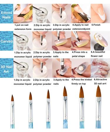 BeGlory 21PCS Acrylic Nail Brush Set - UV Gel & Acrylic Application Brushes for Nail Art - Blue Nail Salon Tools - Buy Online on GoSupps.com